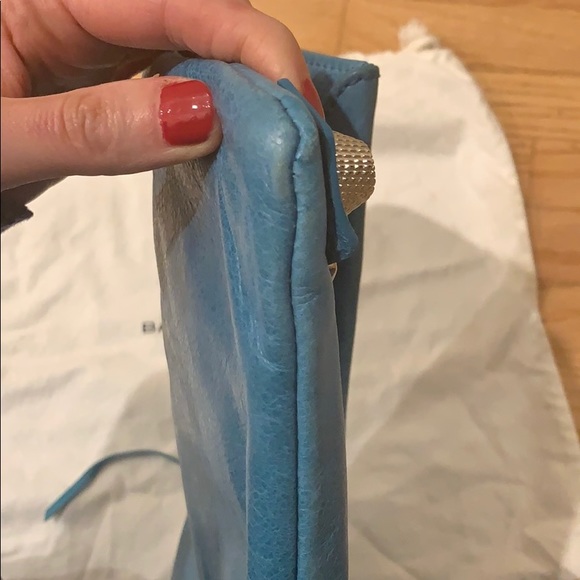 BALENCIAGA Giant Envelope Clutch Teal - Picture 7 of 8